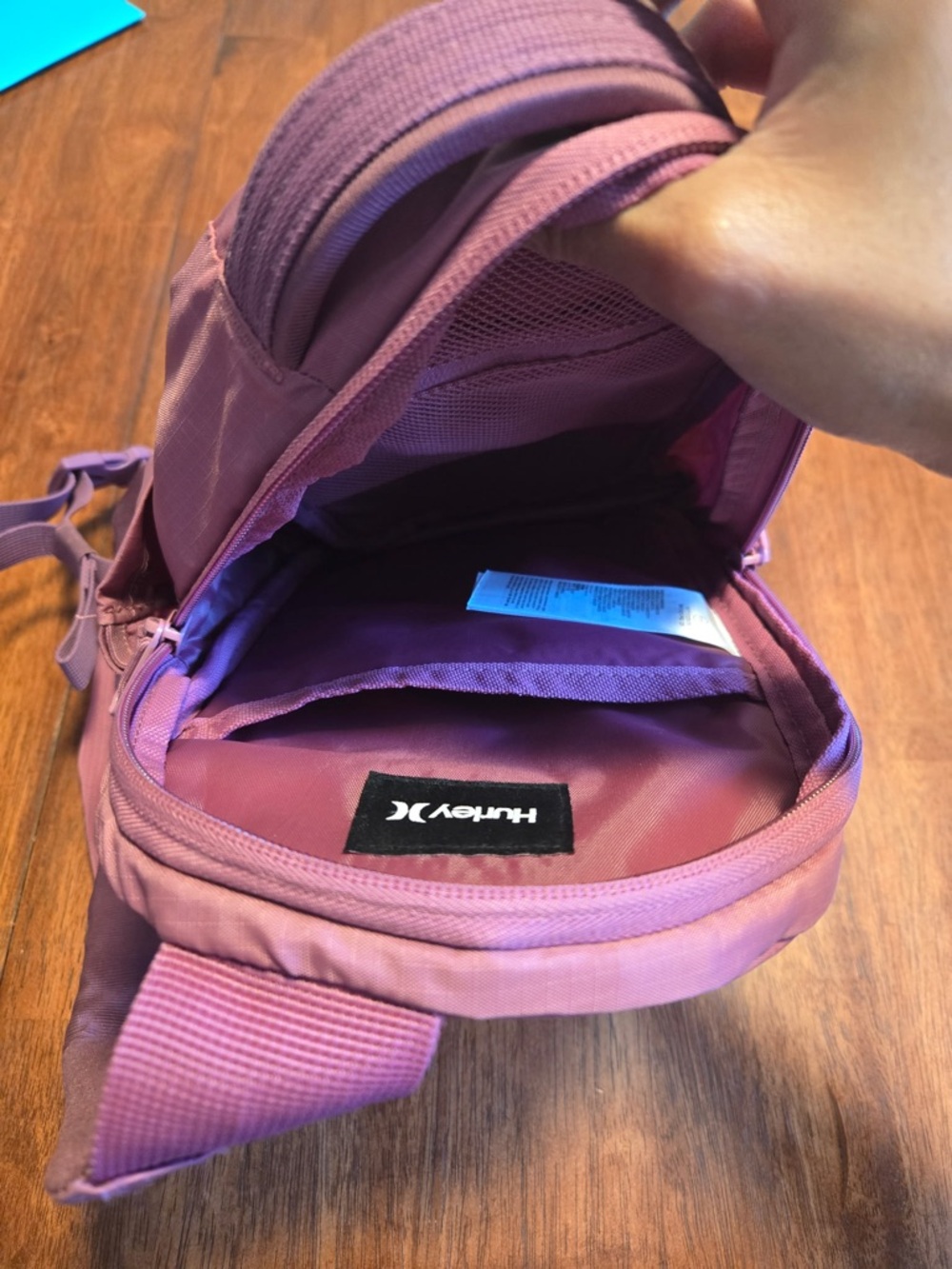Hurley Wine Red Backpack with Front Bungee - Picture 3 of 7
